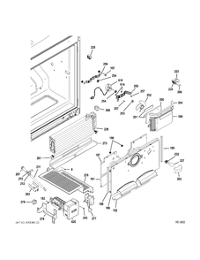 FZ SECTION Diagram and Parts List for ZFGB21HYDSS  General Electric Refrigerator