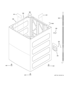 Cabinet Diagram and Parts List for GTW330ASK1WW  General Electric Washer