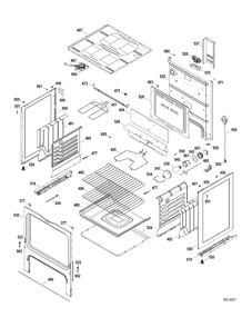 BODY PARTS Diagram and Parts List for MCB757DR2WW  General Electric Range