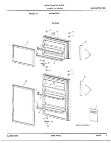 Doors Diagram and Parts List for SIG140060B  General Electric Refrigerator
