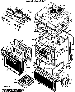 Replacement Parts Diagram and Parts List for JSS27GJ7  General Electric Range