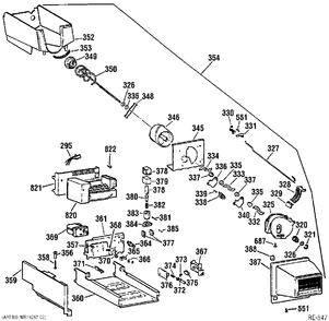 ICE BUCKET Diagram and Parts List for TBX22PRBSRWW  General Electric Refrigerator