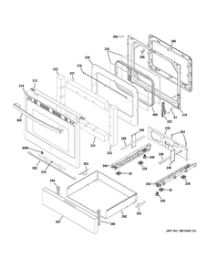 DOOR & DRAWER PARTS Diagram and Parts List for JGB720FEJ1DS  General Electric Range
