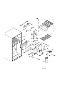 FZ SECTION Diagram and Parts List for GTR22KSSCRSS  General Electric Refrigerator