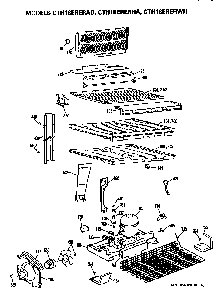 Unit Parts Diagram and Parts List for CTH18ERERHA  Hotpoint Refrigerator