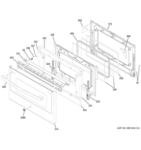 Part Location Diagram of WB10X25637 GE Door Hinge