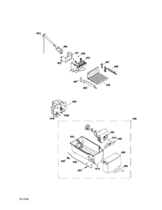 ICEMAKER & DISPENSER Diagram and Parts List for GSRS3KLZDFSS  General Electric Refrigerator