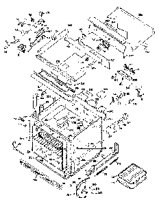 Lower Oven Diagram and Parts List for JKP78G0K2  General Electric Microwave Oven Combo
