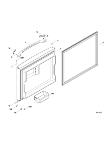 FZ DOOR Diagram and Parts List for GBRC0GAXERBB  General Electric Refrigerator