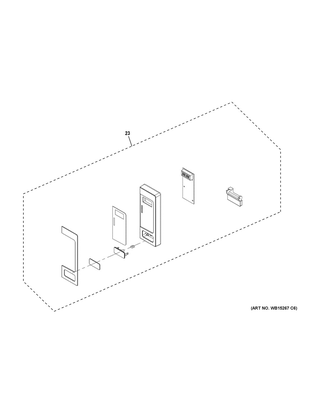 Control Parts Diagram and Parts List for CEB515P4M1WM  General Electric Microwave