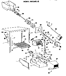 Ice Bucket/auger Diagram and Parts List for TBX25RLGR  General Electric Refrigerator