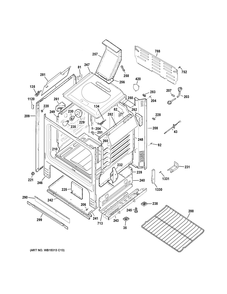 Body Parts Diagram and Parts List for JGBS62DEK2BB  General Electric Range