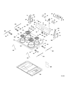 CONTROLS-COOKTOP Diagram and Parts List for MCBS525R1WW  General Electric Range