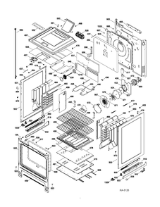 BODY PARTS Diagram and Parts List for PGS968DER2BB  General Electric Range