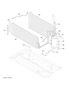 Sealed System Diagram and Parts List for AZ45E07DABW1  General Electric Air Conditioner