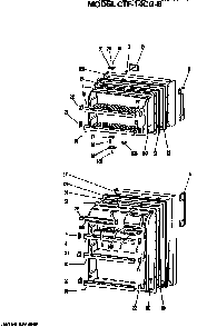 Doors Diagram and Parts List for CTF14CGB  Hotpoint Refrigerator