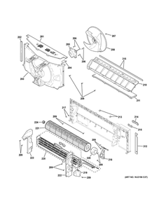 Motor And Chassis Parts Diagram and Parts List for AZ65H15DAMW1  General Electric Air Conditioner