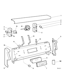 Part Location Diagram of WB7M2694 GE Panel, control (white)