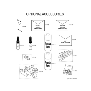 Optional Accessories Diagram and Parts List for NF97U090V3C01  General Electric Furnace
