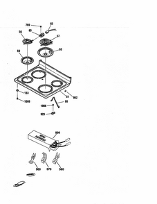 Part Location Diagram of WB63T10092 GE DISCONTINUED