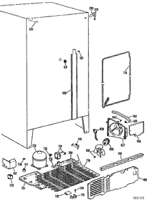 SYSTEM GROUP Diagram and Parts List for TFXC22ZRAAD  General Electric Refrigerator
