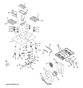 Part Location Diagram of WB29X24781 GE Black Matte Burner Cap (A)