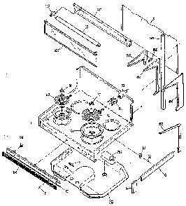 Cooktop Diagram and Parts List for 3639878911KS  Kenmore Range