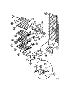SYSTEM Diagram and Parts List for 86150-1  General Electric Freezer
