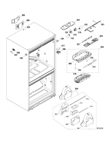 FF SECTION Diagram and Parts List for PFRS5NBXASS  General Electric Refrigerator