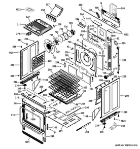 Body Parts Diagram and Parts List for JGS750DEF4WW  General Electric Range
