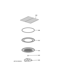 Interior Parts Diagram and Parts List for ZSC2201J1SS  General Electric Microwave