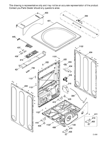 CABINET Diagram and Parts List for GFMS150ED1WW  General Electric Dryer