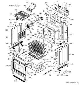 Body Parts Diagram and Parts List for JGS750DEF3WW  General Electric Range