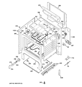 Body Parts Diagram and Parts List for JBS27DIF1WW  General Electric Range