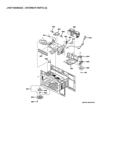 Interior Parts Diagram and Parts List for JVM7195SK6SS  General Electric Microwave
