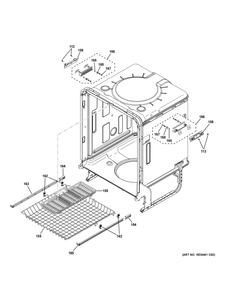Part Location Diagram of WD28X33138 GE Third Rack Cutlery Tray