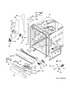 Body Parts Diagram and Parts List for GDF570SGF6CC  General Electric Dishwasher