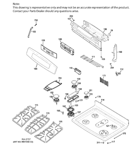 Part Location Diagram of WS01L11404 GE MANIFOLD PIPE