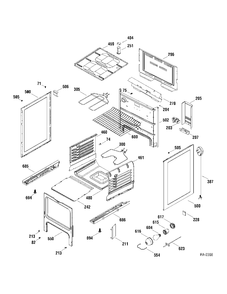 BODY PARTS Diagram and Parts List for JCBS36DM1WW  General Electric Range