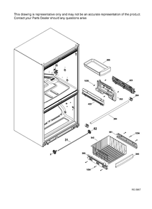 FZ BASKETS Diagram and Parts List for CFRP5NFDCSS  General Electric Refrigerator