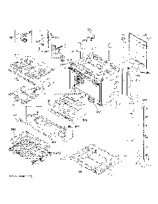 Upper Oven Diagram and Parts List for CTD90FP3N2D1  General Electric Wall Oven