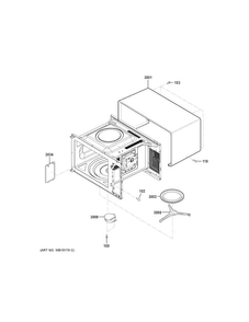 Oven Cavity Parts Diagram and Parts List for JES1456DS2WW  General Electric Microwave