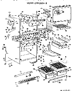 Cabinet Parts Diagram and Parts List for CTX20GHB  Hotpoint Refrigerator
