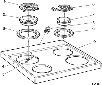 Part Location Diagram of WB2M519 GE NO LONGER AVAILABLE