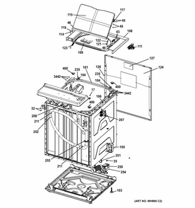 Cabinet 6 Diagram and Parts List for 2661532110  Kenmore Washer Dryer Combo