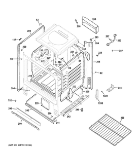 Body Parts Diagram and Parts List for JGBS30RET2SS  General Electric Range