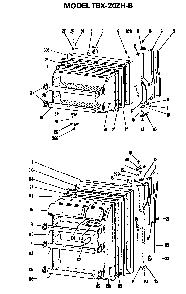 Doors Diagram and Parts List for TBX20ZHB  General Electric Refrigerator