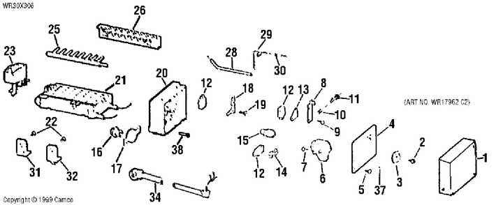 ICE MAKER KIT Diagram and Parts List for WR30X306  General Electric Refrigerator