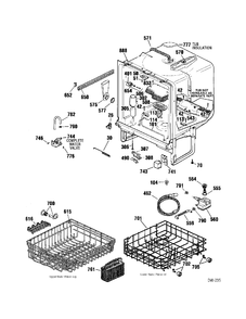 Part Location Diagram of GPF200 GE DISCONTINUED