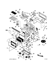 MICROWAVE Diagram and Parts List for JVM1660SBC05  General Electric Microwave